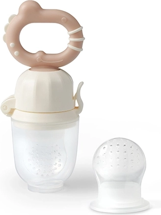 Babyono Dino Beiß-Futterspender, beige, ab 6 Monaten