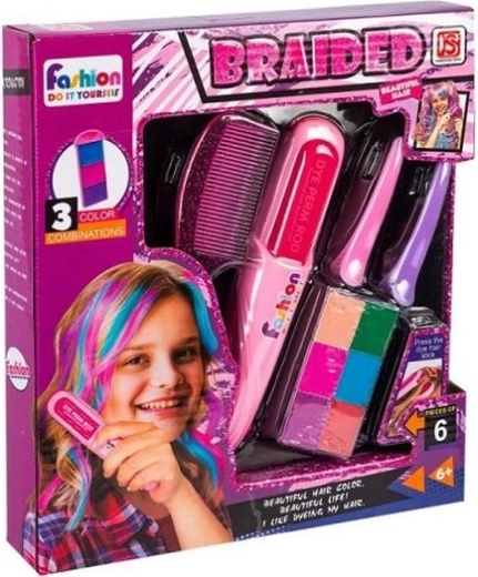 Haarkreide-Set Braided für temporäres Färben und geflochtene Frisuren