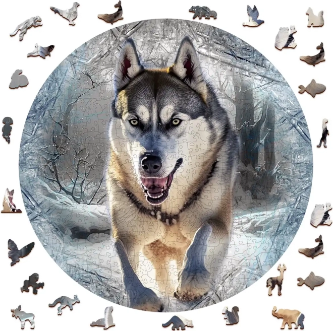 Holz-Puzzle Rennender Wolf 505 Teile von Wooden City