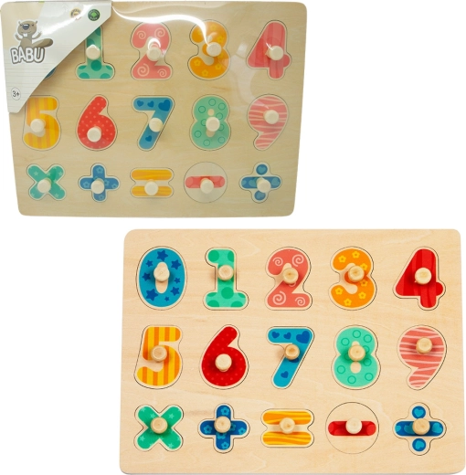 Babu Holz-Steckpuzzle Erstes Zählen