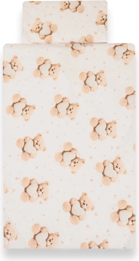 Kinder-Baumwollbettwäsche New Baby Love Teddy Bear 120 × 90 cm, beige