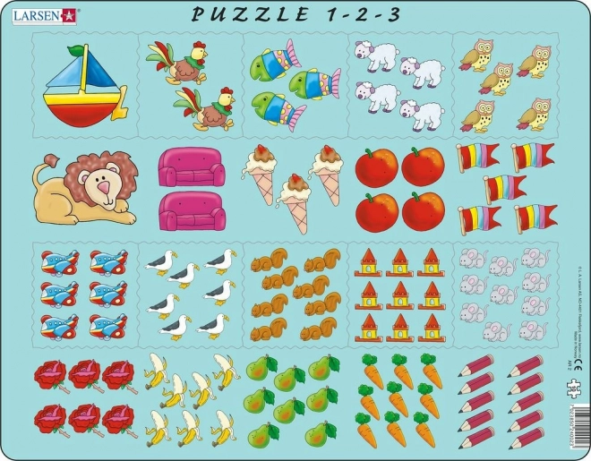Larsen Puzzle mit Bilderzählung für Kinder 10 Teile
