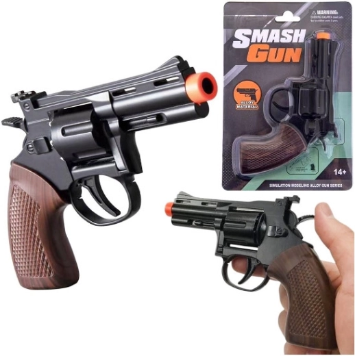 Metall-Revolver mit Knallkapseln Smash Gun – Spielzeug für kleine Sheriffs