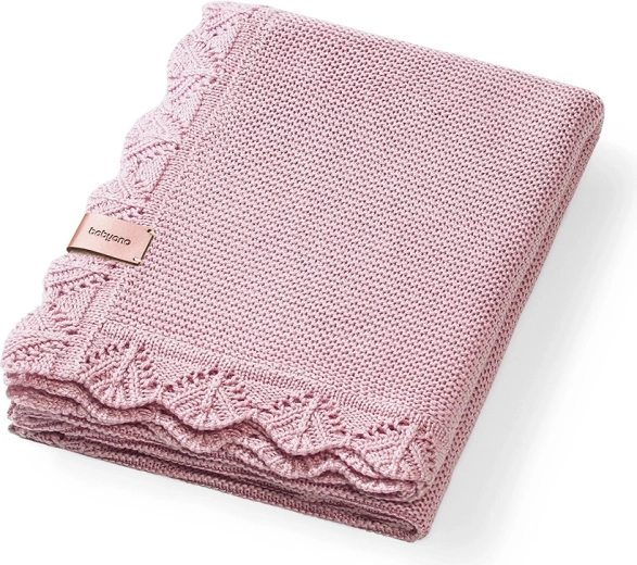 BabyOno gestrickte Bambusdecke Pink 75 × 100 cm
