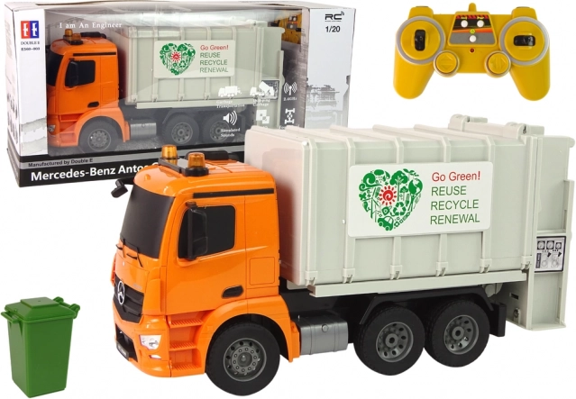 RC Müllwagen MERCEDES-BENZ ANTOS orange mit Container