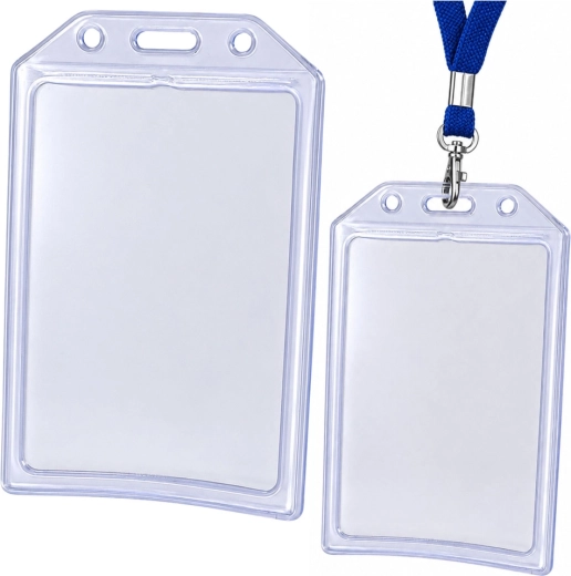 Transparentes Ausweisetui für Identifikationskarte, hochkant 10,5 × 6 cm - 1 Stück