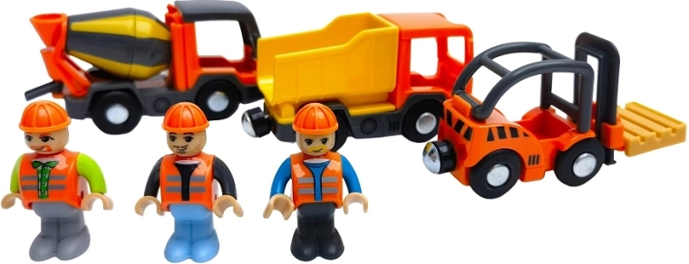 2Kids Toys Set mit Baufahrzeugen mit Figuren