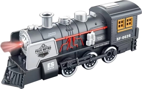 Retro-Lokomotive SF-0628 mit Sound und Licht 20 cm