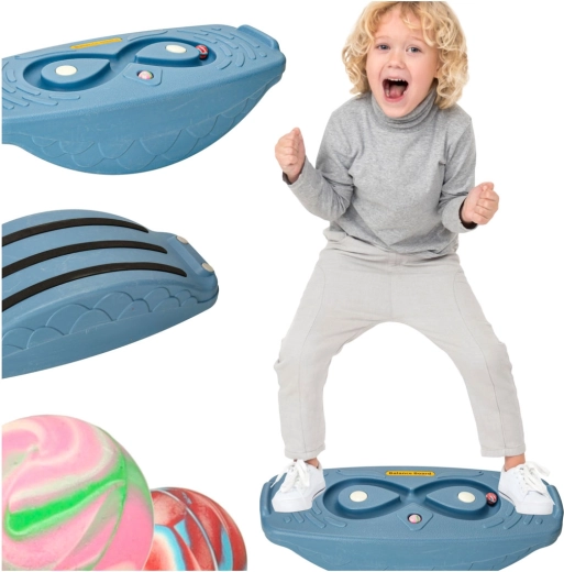Kinder-Balanceboard mit Kugellabyrinth, blau
