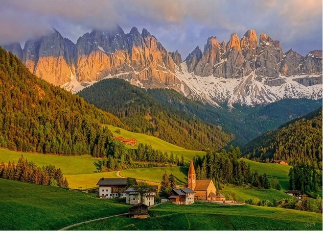 Puzzle CHERRY PAZZI – Santa Maddalena, Dolomiten (1000 Teile)
