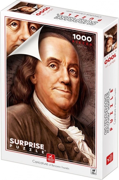 Deico-Puzzle Karikatur von Benjamin Franklin 1000 Teile