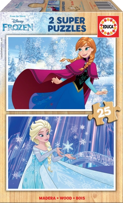Holzpuzzle FROZEN 2 × 25 Teile EDUCA