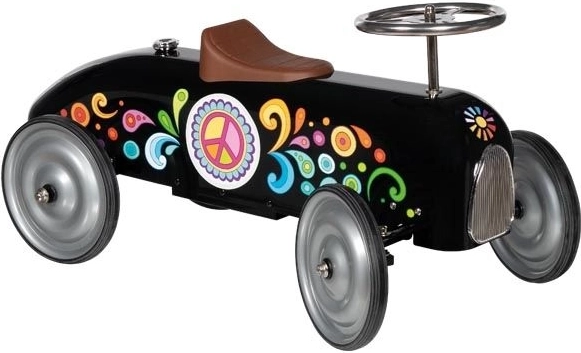 Rennlaufrad im Stil der 60er Jahre, schwarz