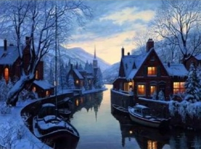 Norimpex Malen nach Zahlen Winterstadt 40 × 50 cm