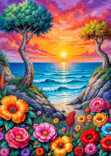 Enjoy Puzzle Blühende Küste 1000 Teile