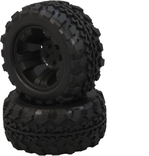 Räder mit Felgen für RC-Modell Tiger 1:10, schwarz