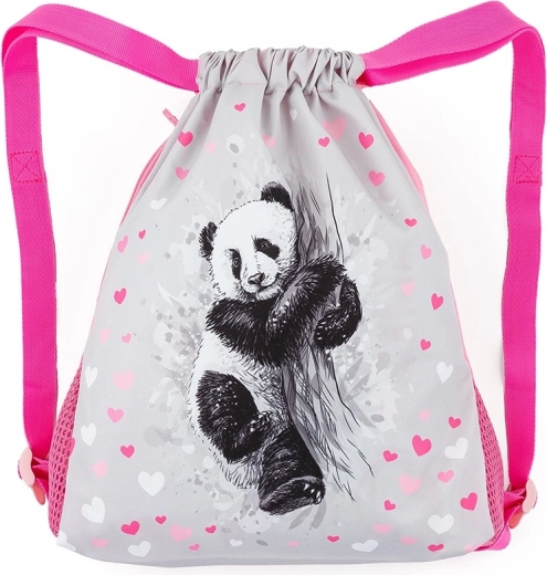 Bagmaster Schulbeutel für Hausschuhe und Sport – Panda