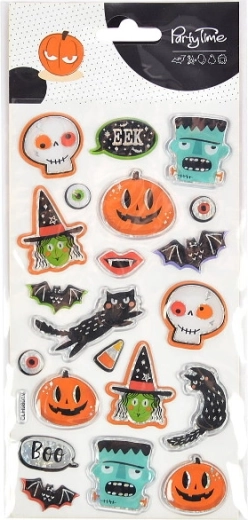 Gelartige erhabene Aufkleber Halloween-Mix