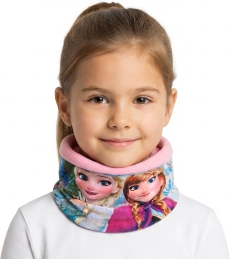 Kinder-Schlauchschal Frozen Elsa und Anna rosa