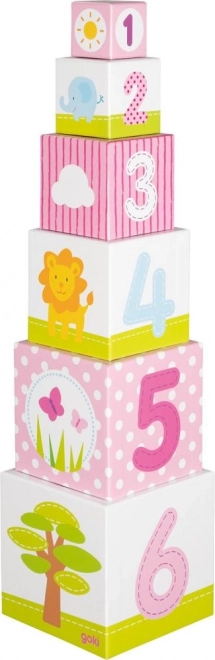 Stapelturm aus Würfeln Afrika GOKI