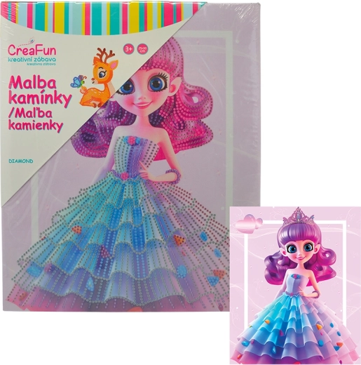 Diamantmalerei – Regenbogenpuppe 25 × 30 cm