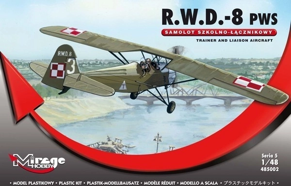 Plastikmodell des Flugzeugs RWD-8 PWS