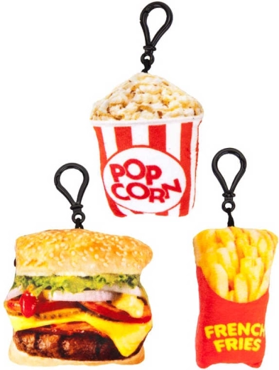 Plüsch-Anhänger Fast Food mit Clip 10 cm - 1 Stück