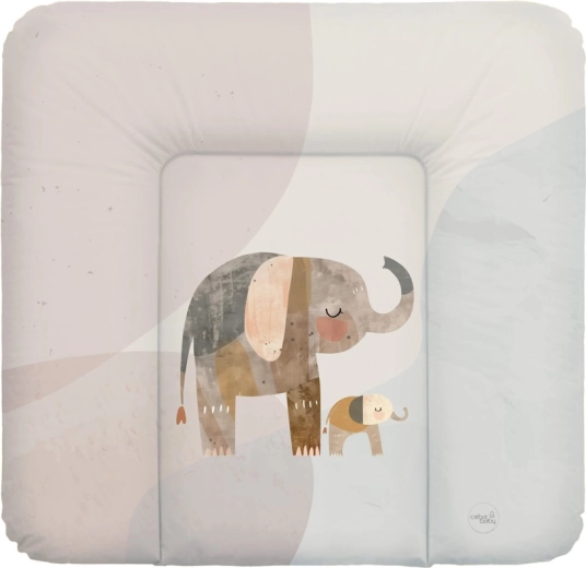Ceba Baby weiche Wickelauflage für die Kommode Basic Elephant Family 75 × 72 cm