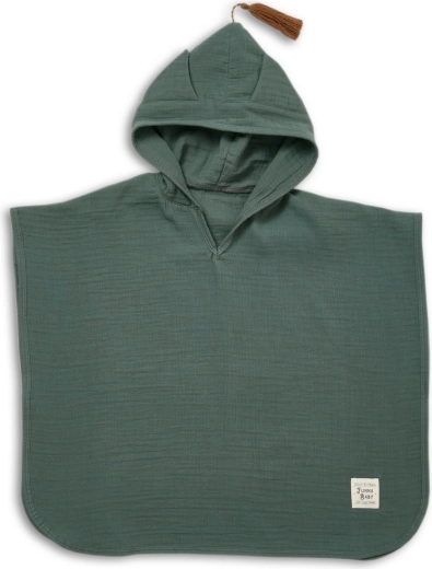 Funnababy Musselin-Poncho mit Kapuze Ivy Green