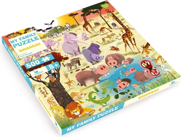 Familienpuzzle Savanne 500 Teile