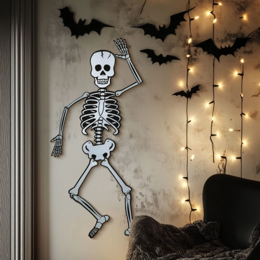 Halloween-Schaumstoffdekoration Skelett 85 × 18 cm