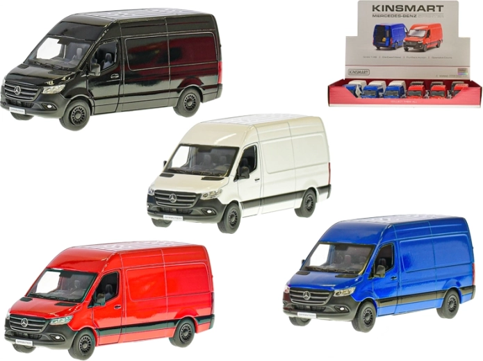 Kinsmart Mercedes‑Benz Sprinter Metallmodell 1:48 mit öffnenden Türen