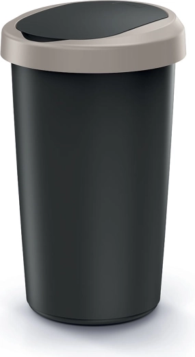 Abfalleimer mit Klappdeckel 25 l aus recyceltem Kunststoff