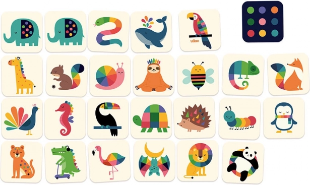 Vilac Holz-Memo Regenbogen-Tiere