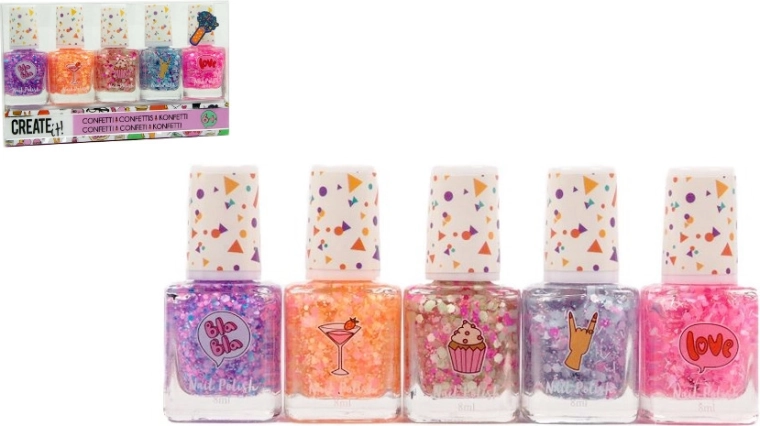 Create It! glitzernder Nagellack Confetti 5×8 ml