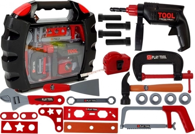 Kinder-Werkzeugkoffer für kleine Tüftler – schwarz