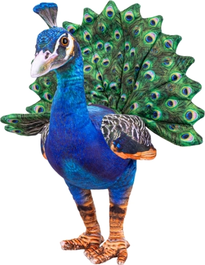 Plüsch-Pfau 40 cm – realistische Dekoration und Kuscheltier für Kinder