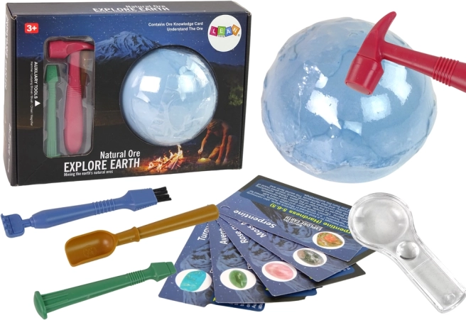 Archäologisches Ausgrabungsset mit Mineralien und Lernkarten