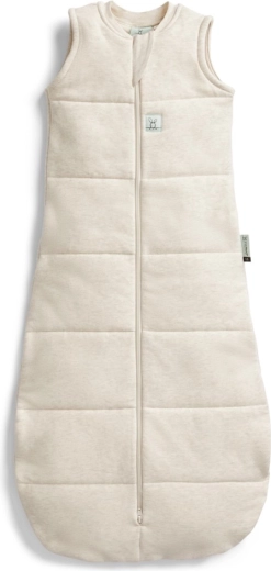 Ergopouch Schlafsack aus Bio-Baumwolle Jersey oatmeal marle 2,5 TOG (3–12 Monate)