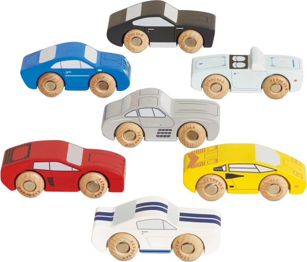 Hölzerne Sportwagen Le Toy Van – Set 7 Stk.
