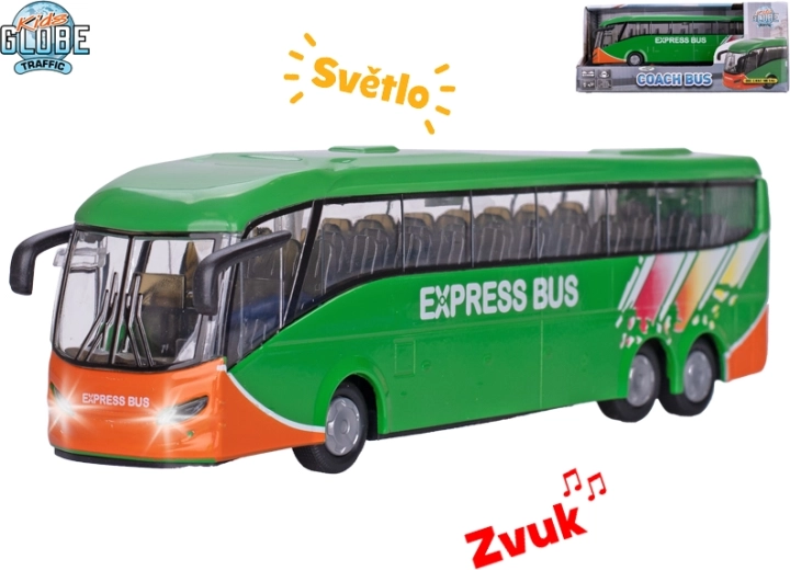 Kids Globe Traffic Stadtbus mit Rückziehmotor und Licht- und Soundeffekten