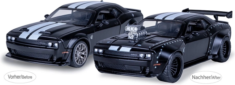 Jamara Dodge Challenger SRT Jailbreak Metallmodell 1:36 schwarz