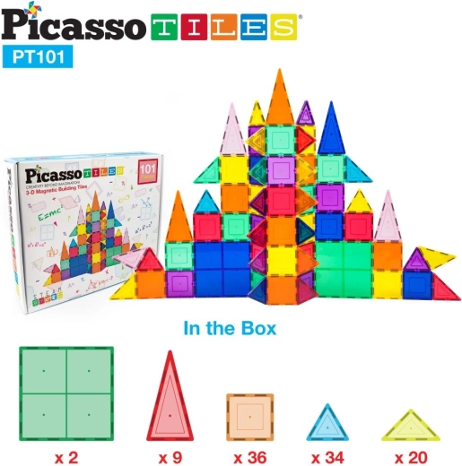 Picasso Magnetbausatz mit Grundbauteilen – 101 Teile