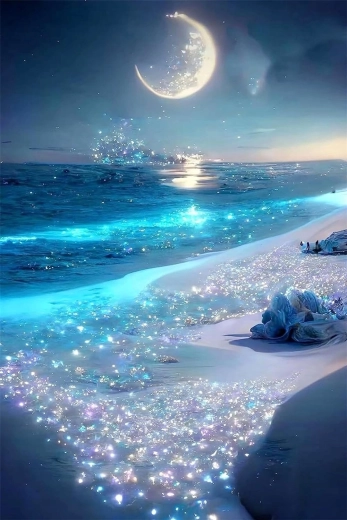 Diamantmalerei Mondschein 30×40 cm