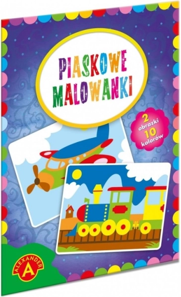 Sandbilder - Zug, Flugzeug