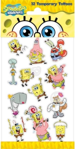 Temporäre SpongeBob-Tattoos für Kinder