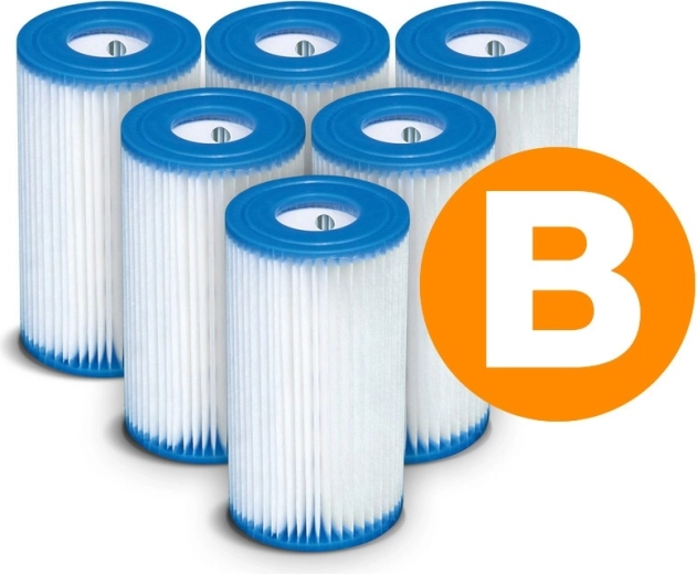 Papierfilter für Poolpumpe Typ B – Set mit 6 Stück INTEX