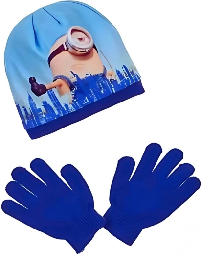 Set aus Mütze und Handschuhen Minions