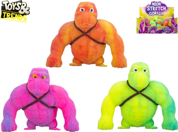 Super dehnbare bunte Gorilla-Figur 10 cm Toys&Trends