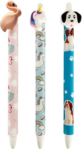 Radierbares Gelstift CONCORDE Tiermotive, blaue Tinte 0,5 mm